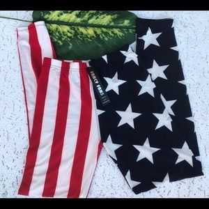 Fancy Fans Patriots Red White Blue Legging
